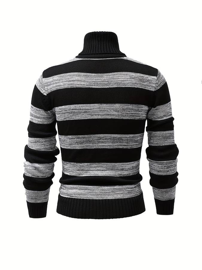 Striped turtleneck for men