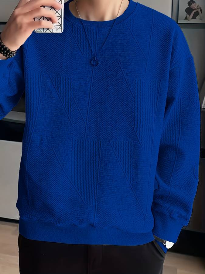 Round neck jumper for men