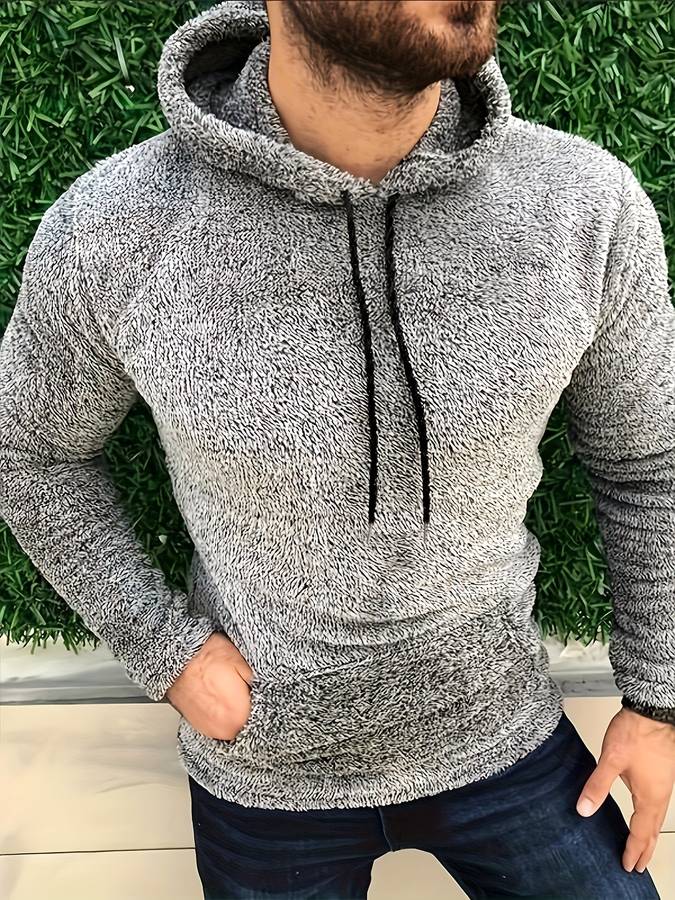 Warm men's hoodie