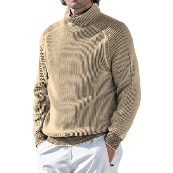 Men's Sweater with Warm Neck