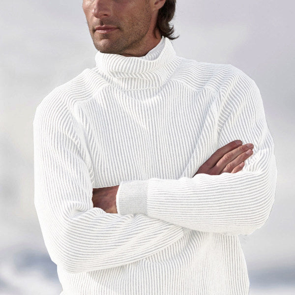 Men's Sweater with Warm Neck