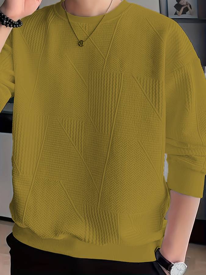 Round neck jumper for men