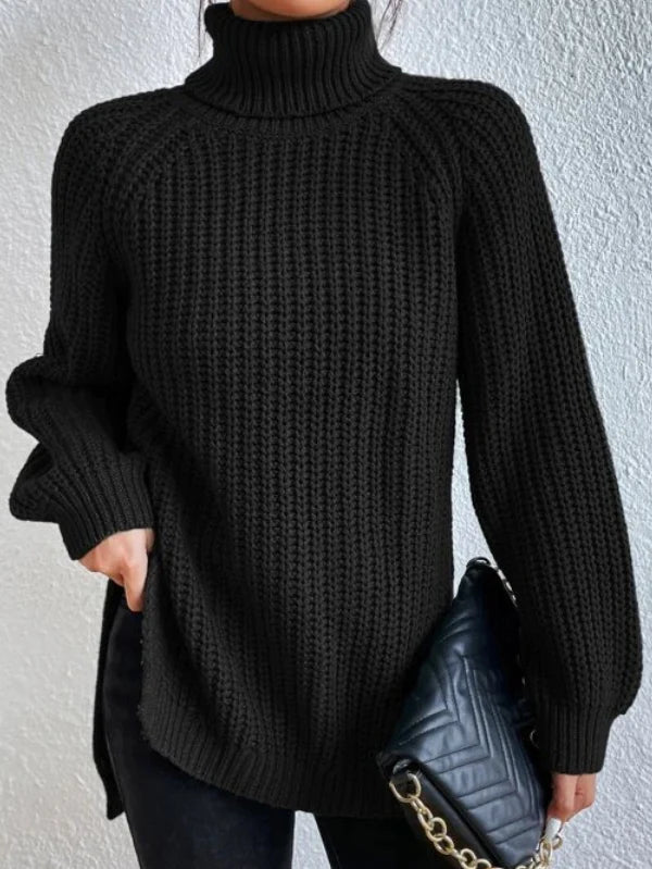 Warm turtleneck jumper for women