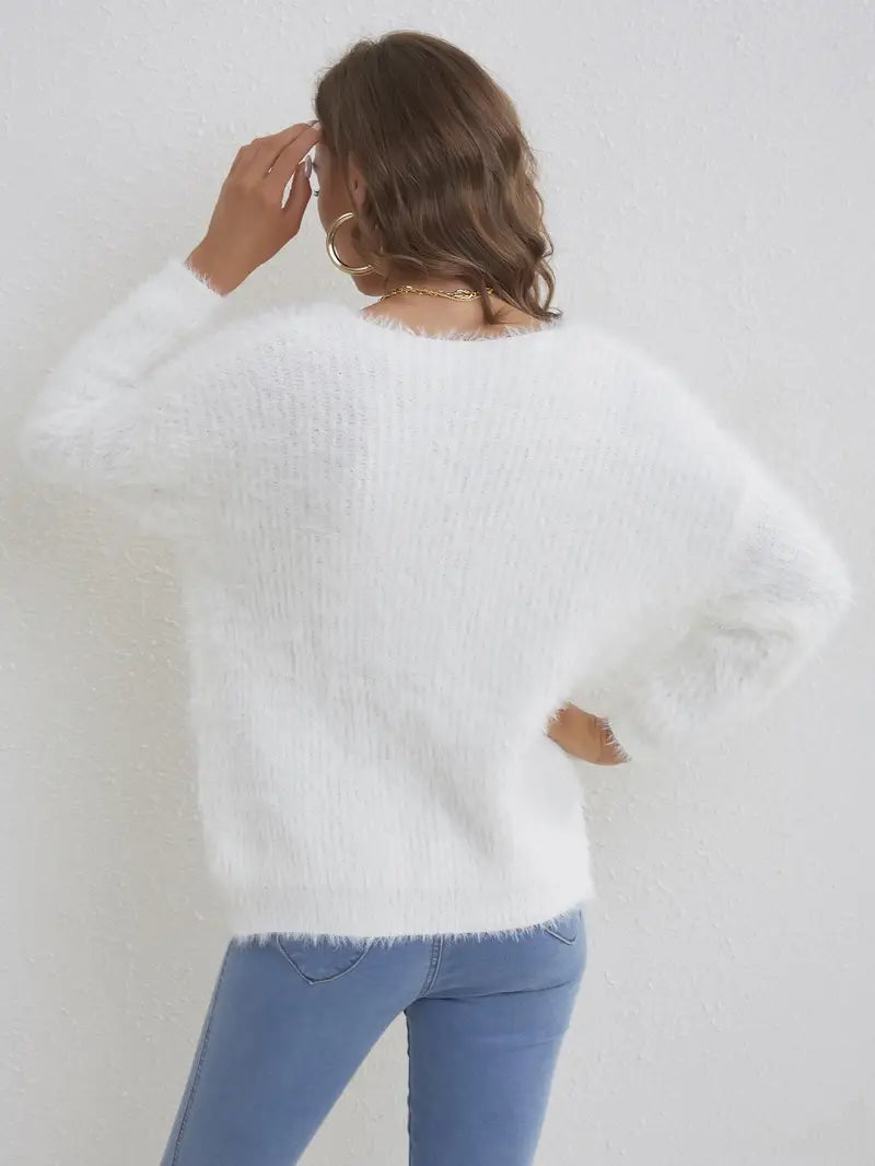 Ladies knitted long sleeve jumper