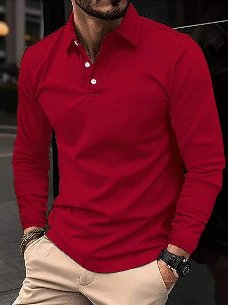 Men's Long-sleeved polo shirt