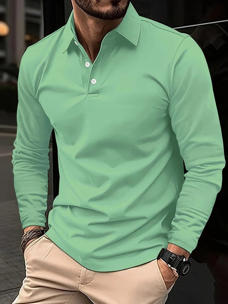 Men's Long-sleeved polo shirt