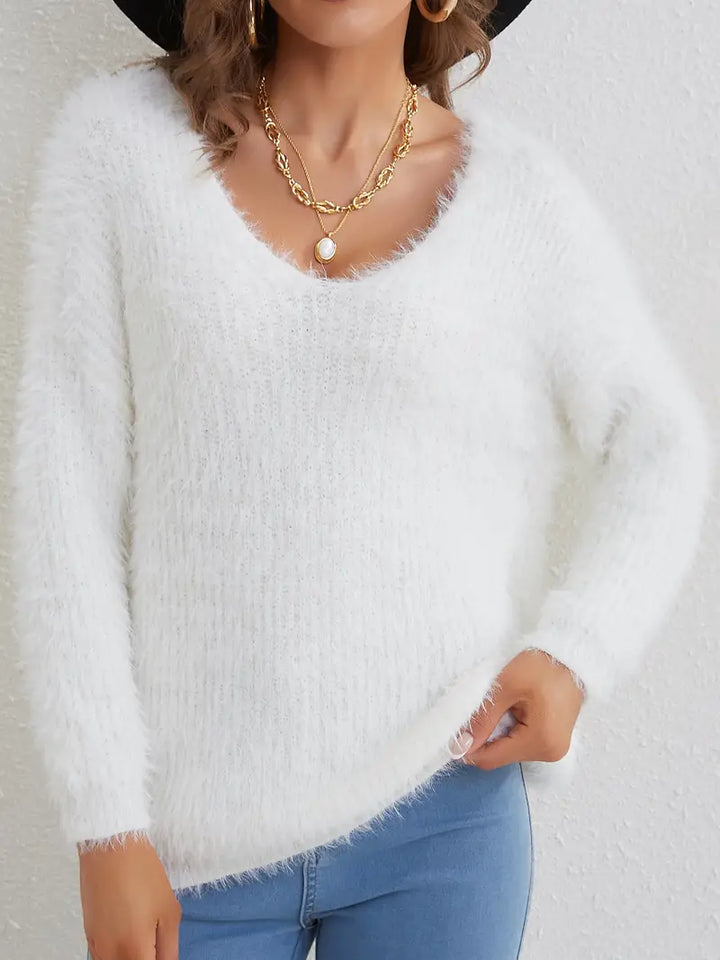 Ladies knitted long sleeve jumper