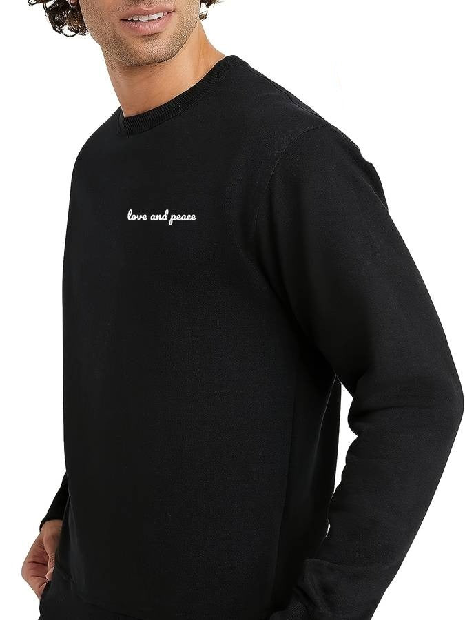 Black winter jumper for men