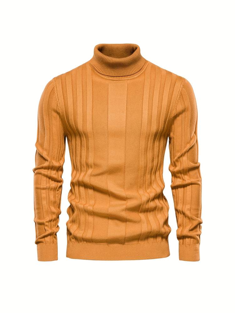 Textured turtleneck for men