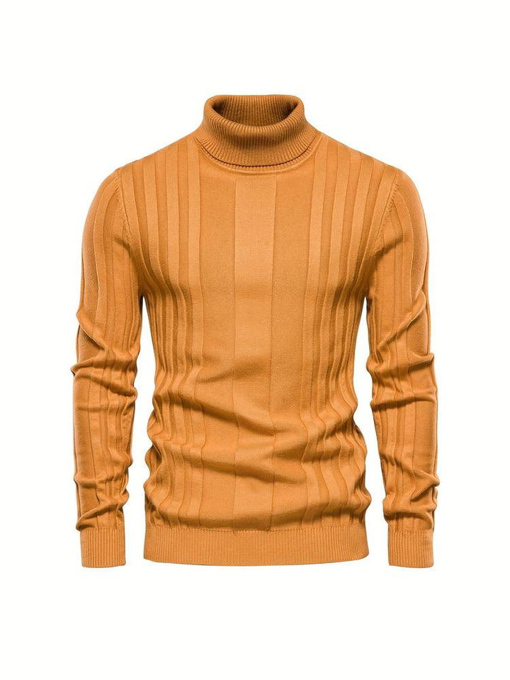 Textured turtleneck for men