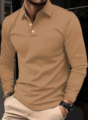 Men's Long-sleeved polo shirt