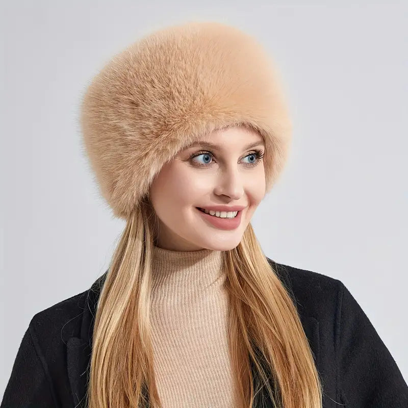 Fluffy ladies winter hat