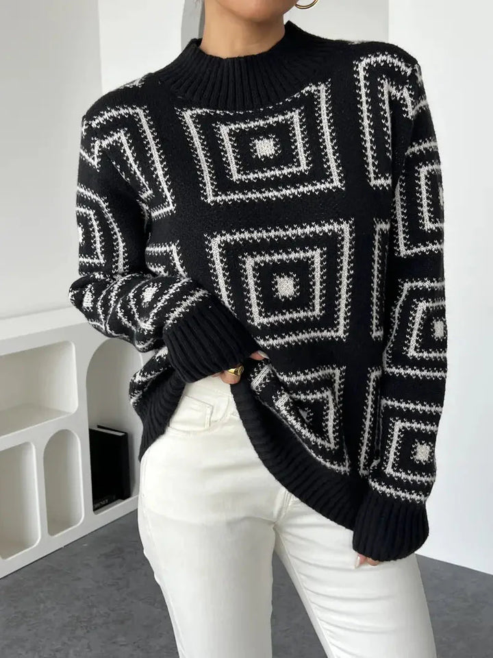 Women's Geometric Knit Sweater