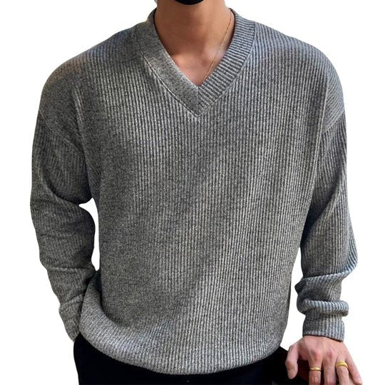 Knitted Men's V-Neck Sweater