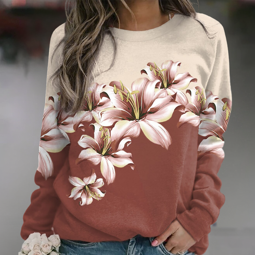 Women's floral print jumper