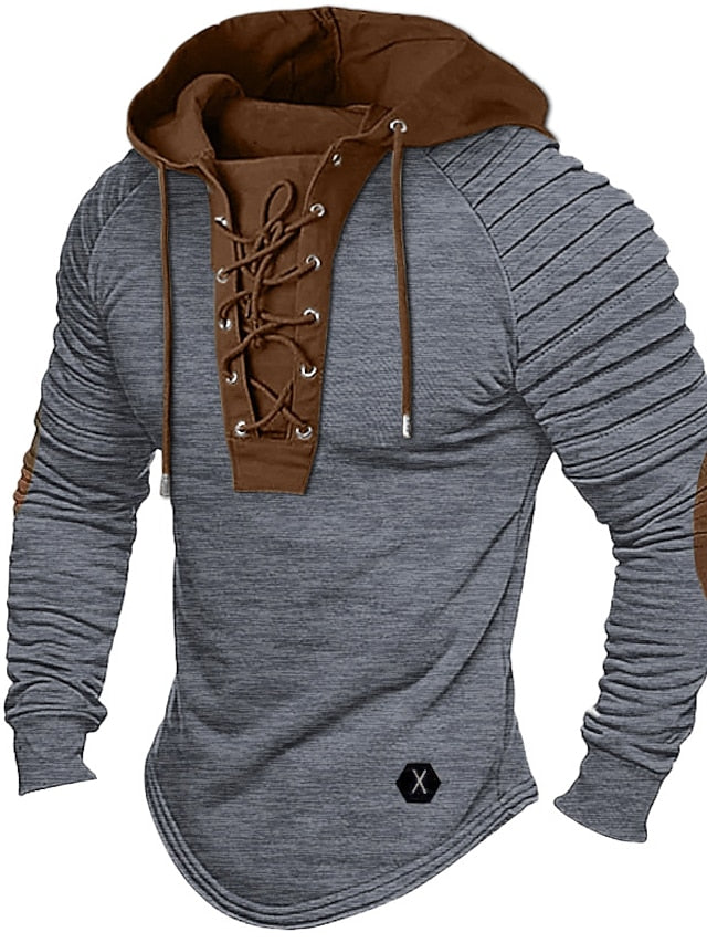 Hoodie with Lace Detail for Men