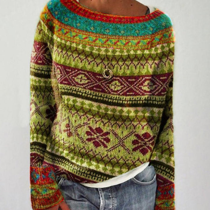 Women's Sweater In Boho Style