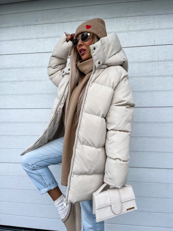 Quilted ladies winter coat