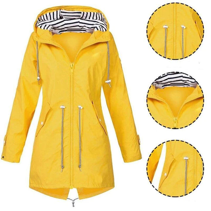 Long women's raincoat