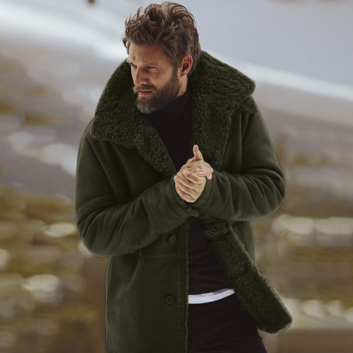 Men's winter parka warm and thickly lined