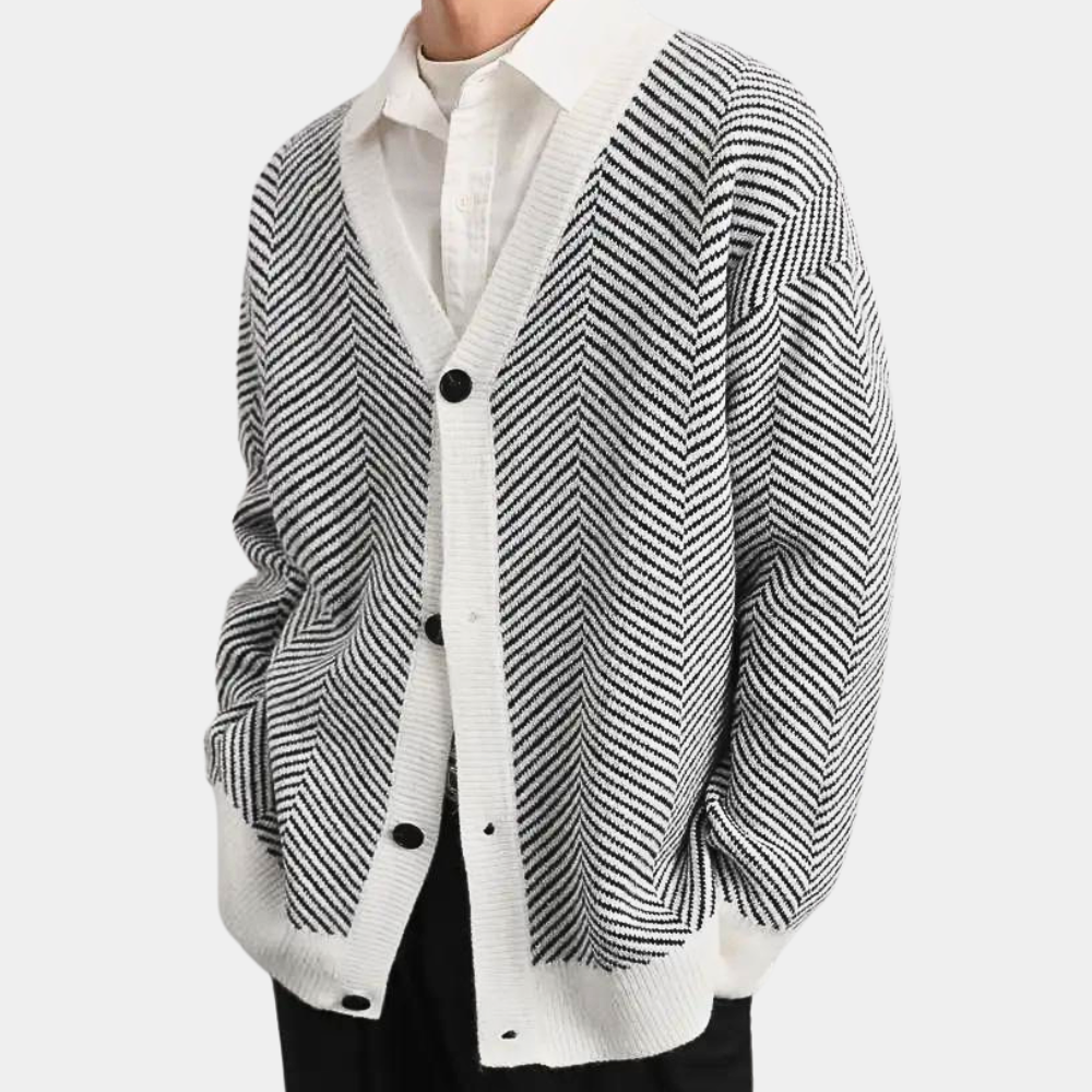 Trendy knitted cardigan for men