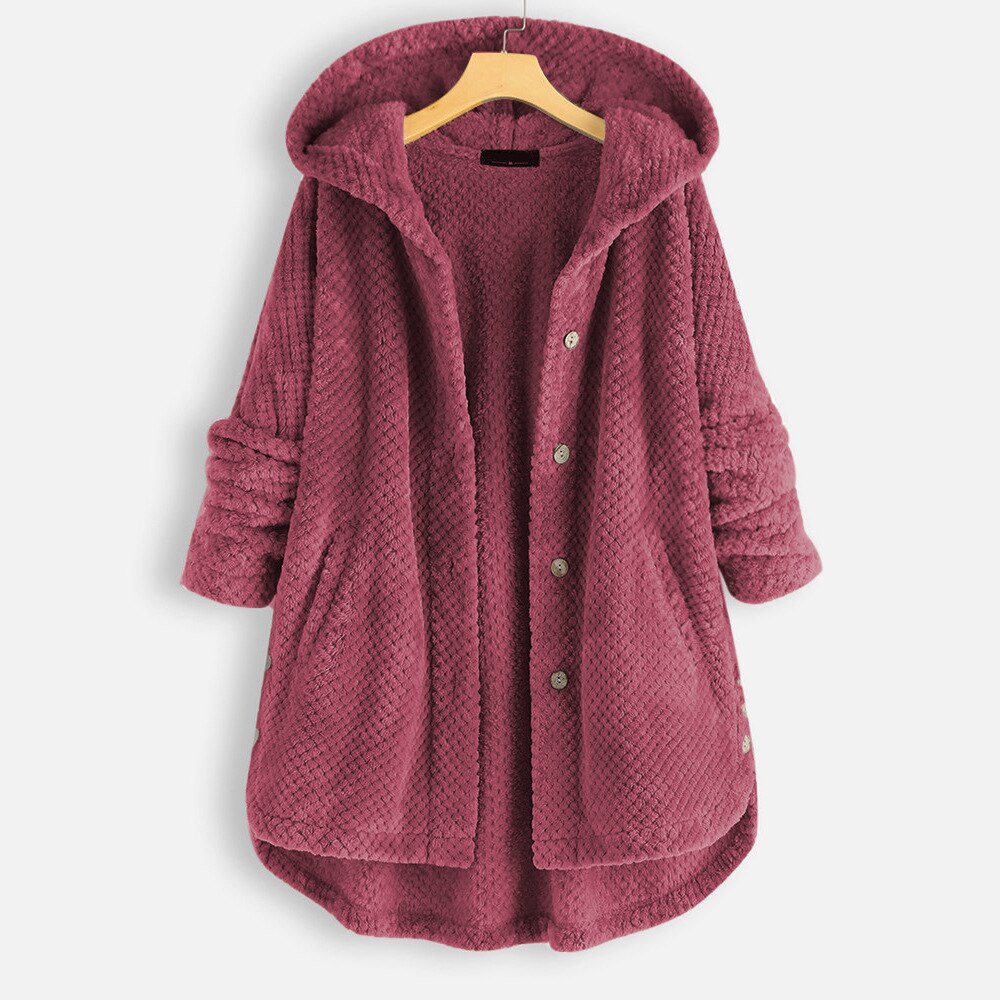 Oversized Coat with Hood for Women