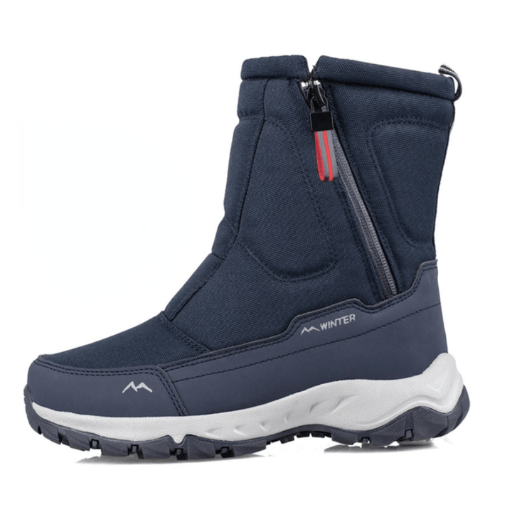 Half-high warm winter men's zipped boots