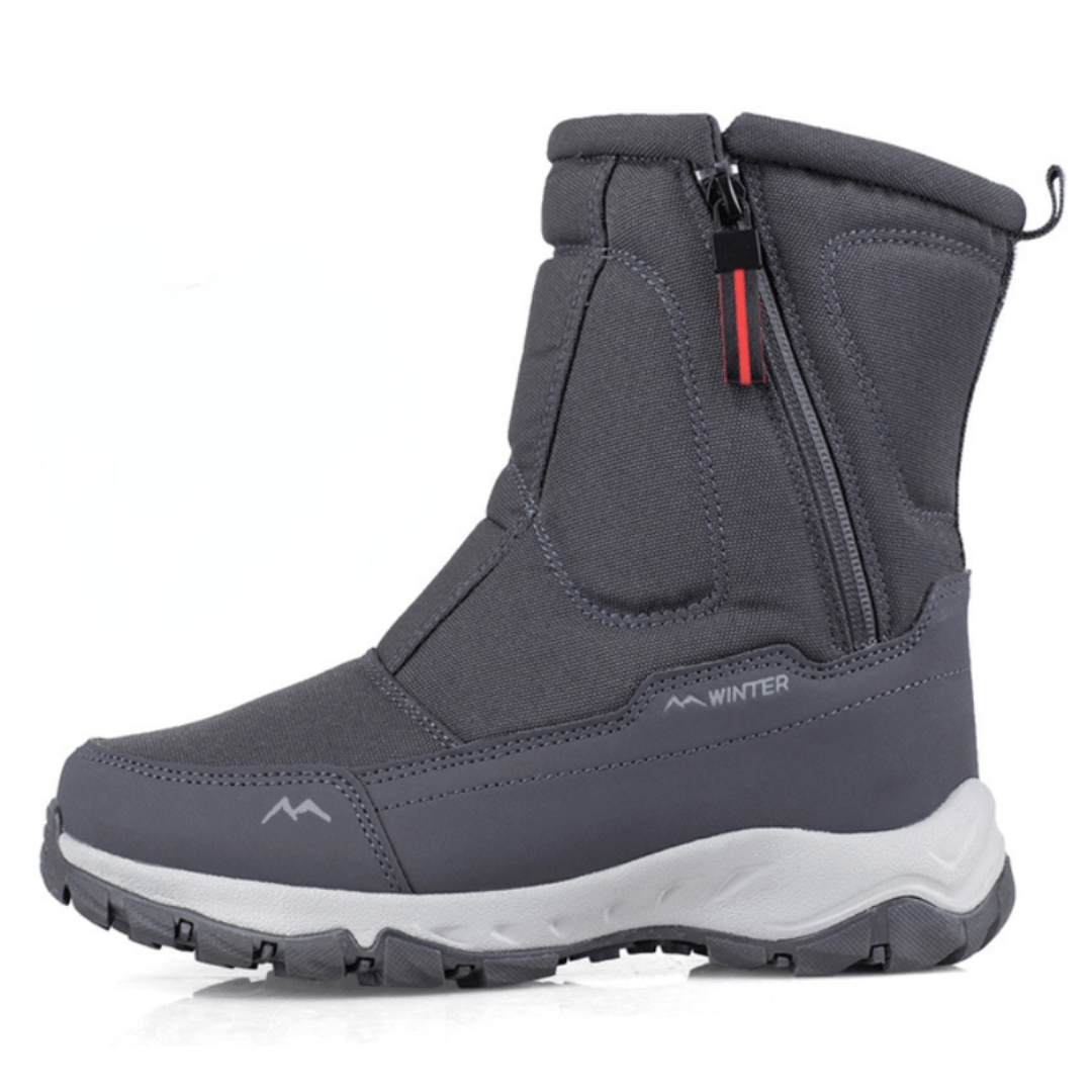 Half-high warm winter men's zipped boots