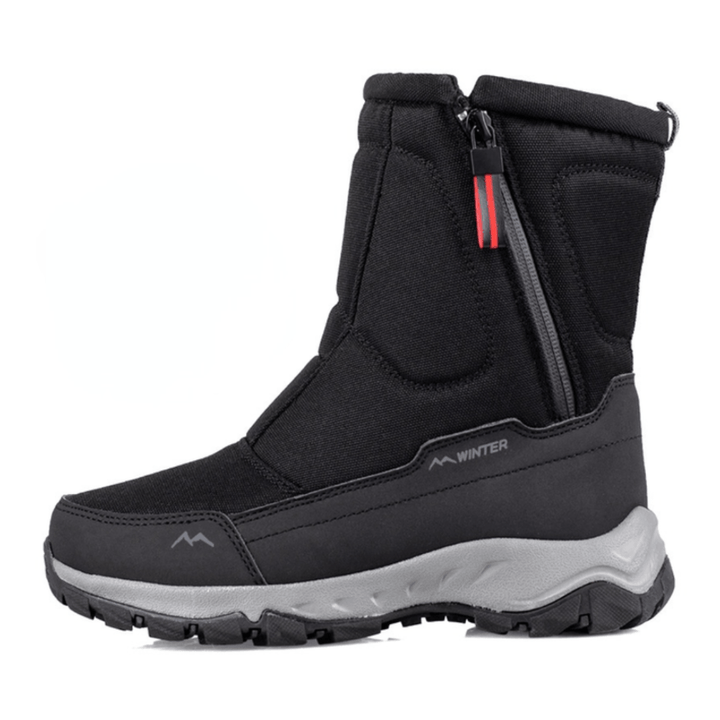 Half-high warm winter men's zipped boots