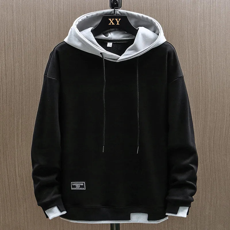 Men's stylish two-tone hoodie