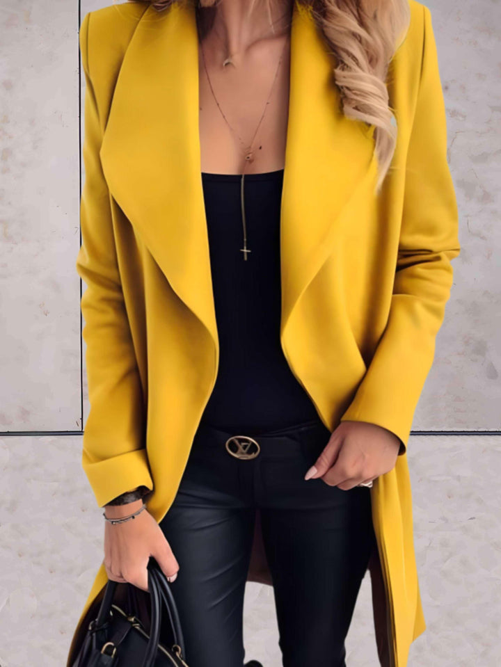 Women's simple plain long coat