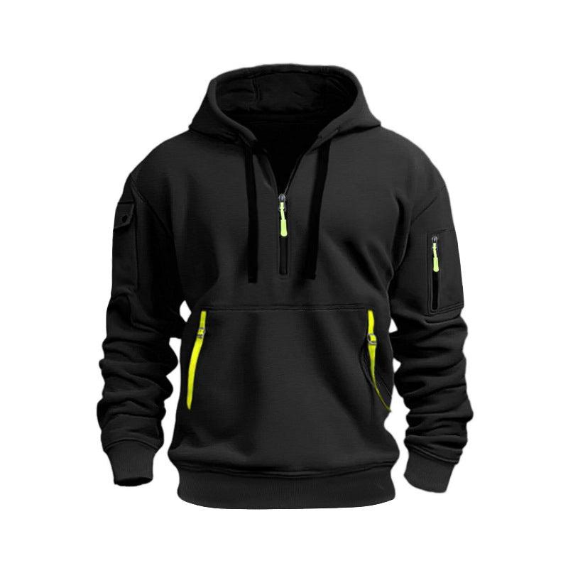 Men's half-zip sports hoodie