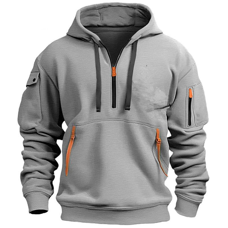 Men's half-zip sports hoodie