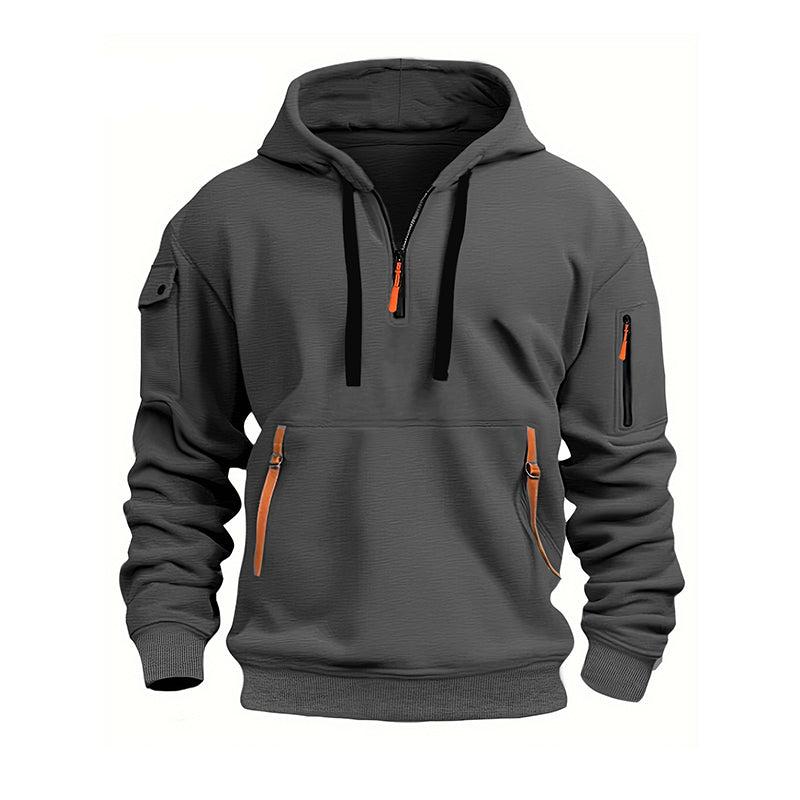 Men's half-zip sports hoodie