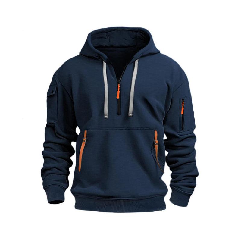 Men's half-zip sports hoodie