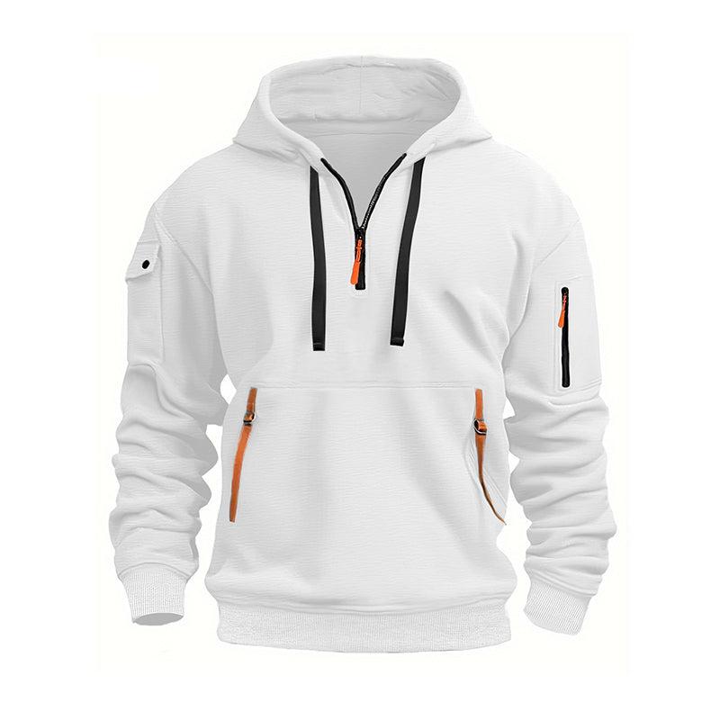 Men's half-zip sports hoodie