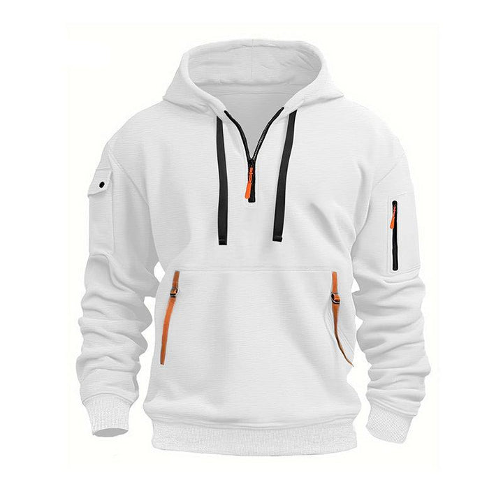 Men's half-zip sports hoodie