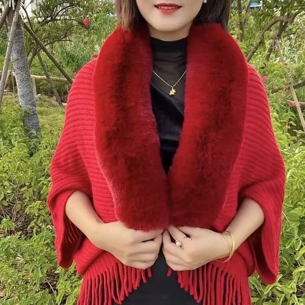 Warm Winter Poncho for Ladies