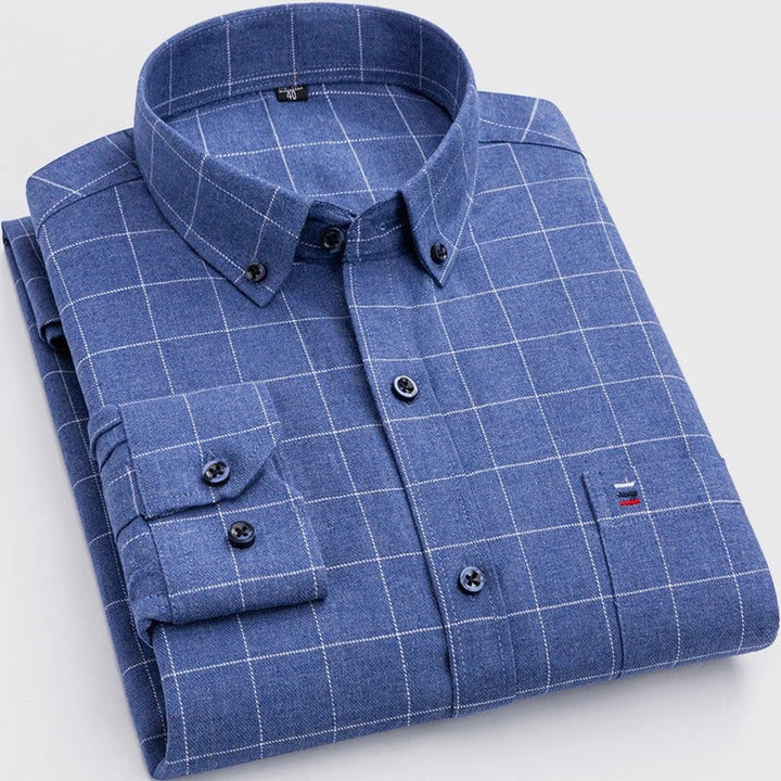 Men's cotton checked shirt