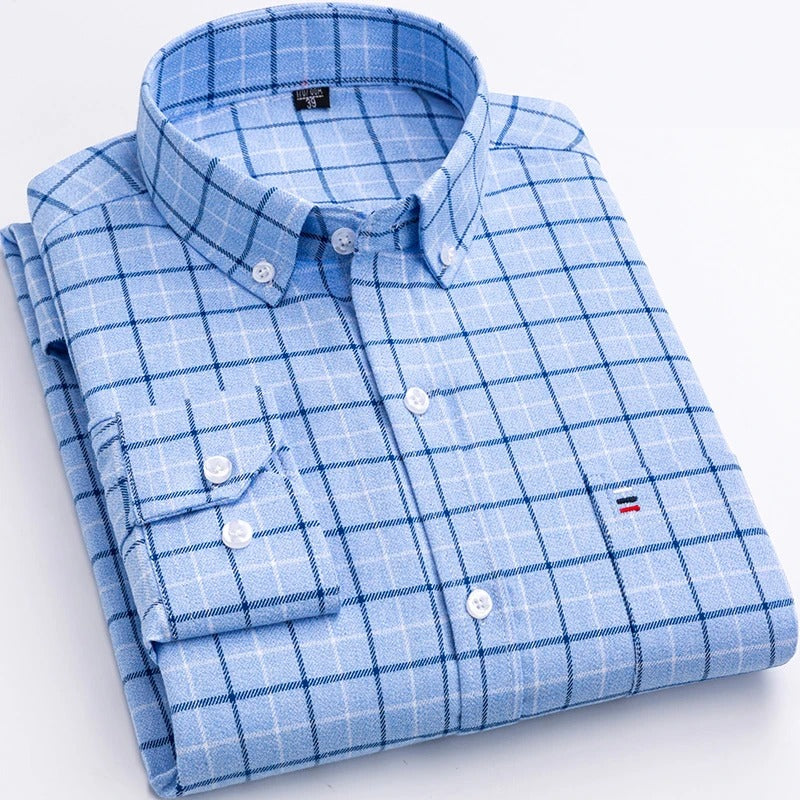 Men's cotton checked shirt