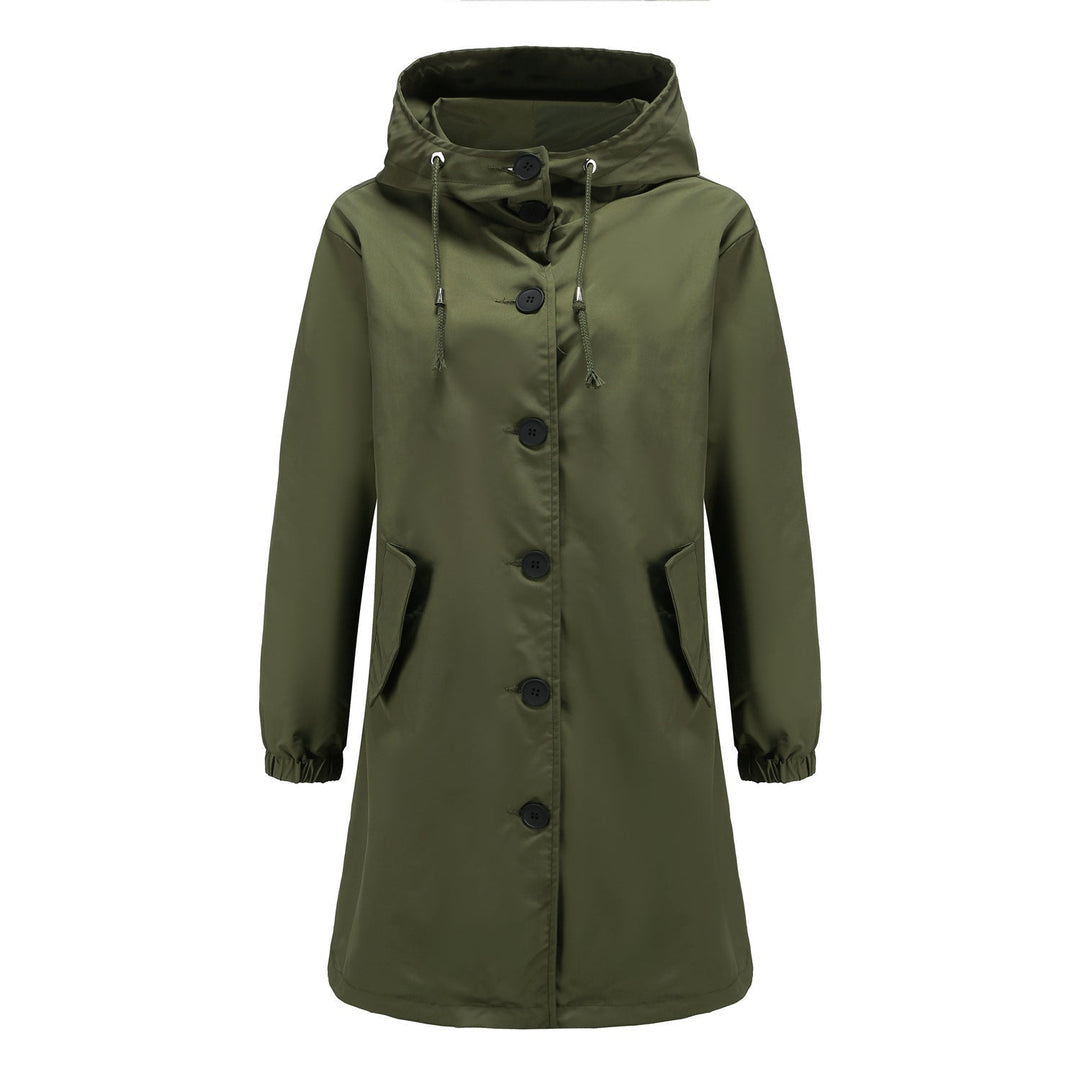 Casual Waterproof Outdoor Rain Jacket with Hood for Women