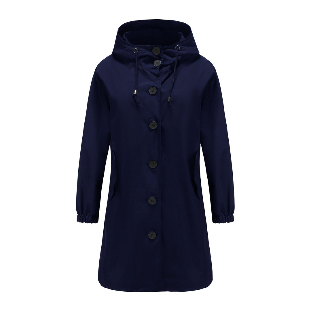 Casual Waterproof Outdoor Rain Jacket with Hood for Women