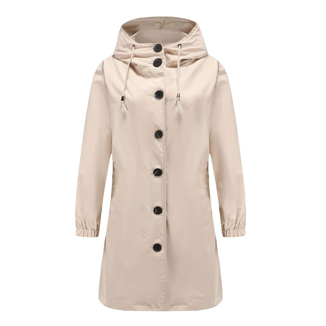 Casual Waterproof Outdoor Rain Jacket with Hood for Women