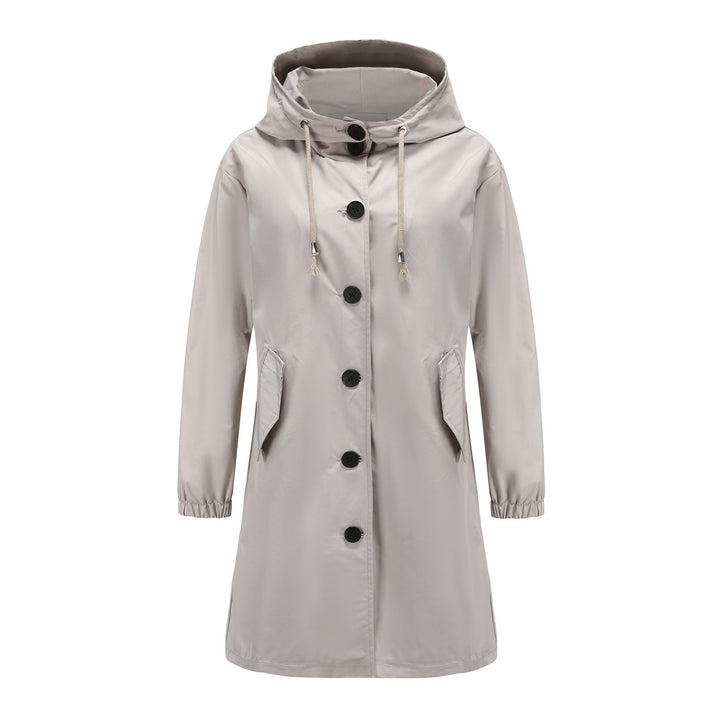 Casual Waterproof Outdoor Rain Jacket with Hood for Women