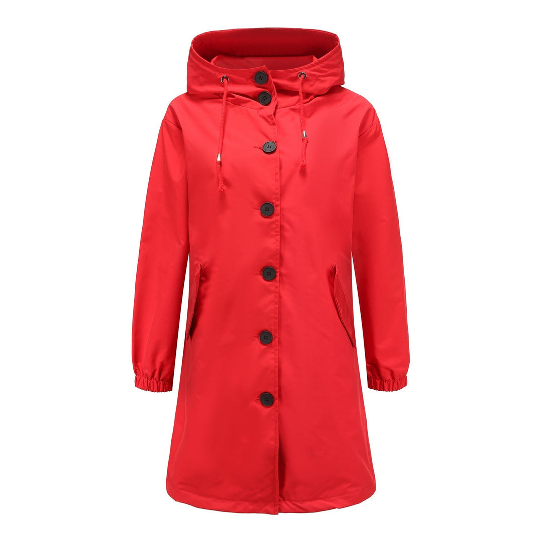 Casual Waterproof Outdoor Rain Jacket with Hood for Women