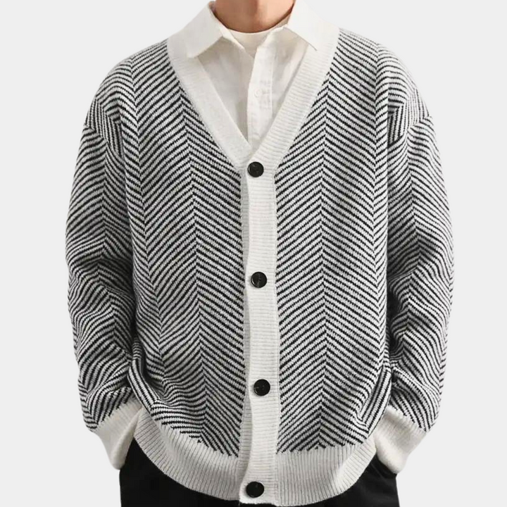 Trendy knitted cardigan for men