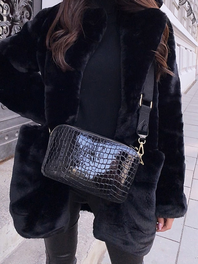 Luxury faux fur coat for women