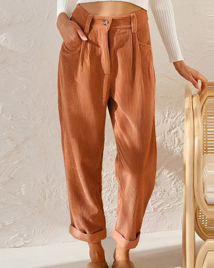 Elegant corduroy trousers for women